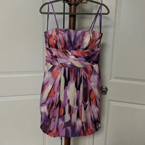 NWT abstract print strapless dress